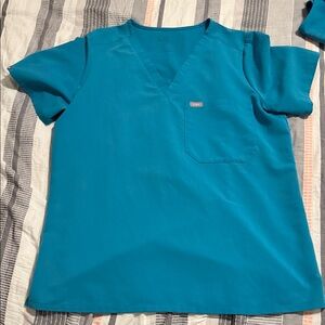 Figs Teal Catarina One Pocket Scrub Top for Women